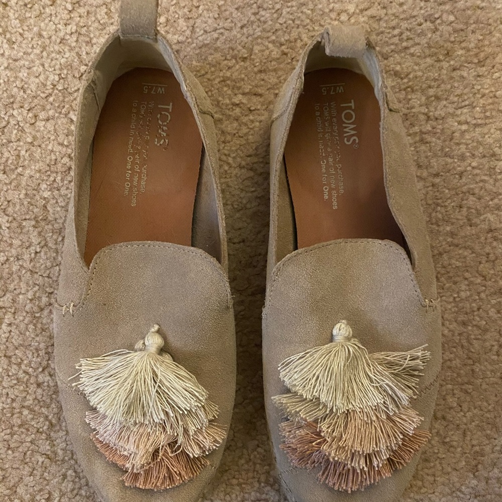 Tan Toms Espadrilles with Tassels